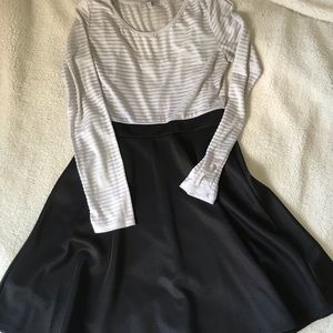 Black and white party dress